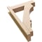 Ekena Millwork 6-in W x 22-in D x 34-in H Balboa Block Rough Cedar Woodgrain TimberThane Outlooker, Primed Tan OUTUR060X22X34BOA44RCPR - alternate 4